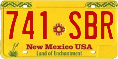 NM license plate 741SBR