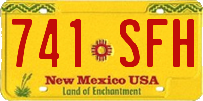 NM license plate 741SFH