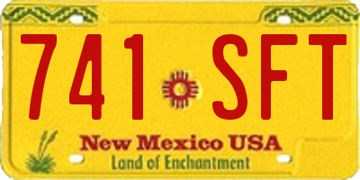NM license plate 741SFT