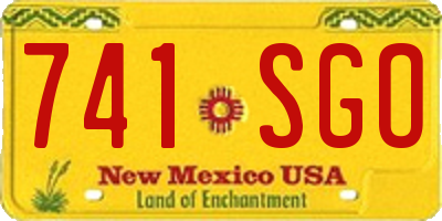 NM license plate 741SGO