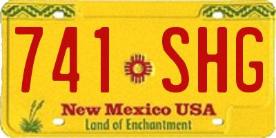 NM license plate 741SHG