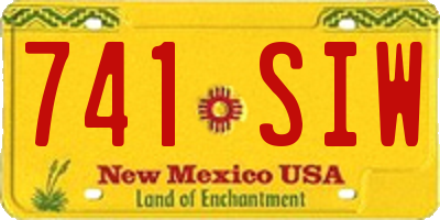 NM license plate 741SIW
