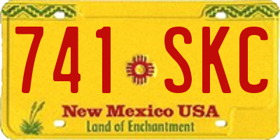 NM license plate 741SKC