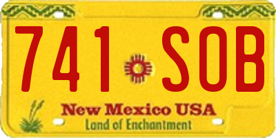 NM license plate 741SOB
