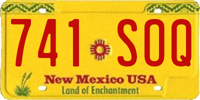 NM license plate 741SOQ