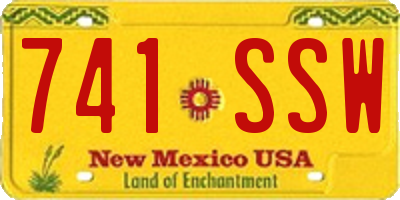NM license plate 741SSW