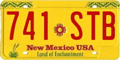 NM license plate 741STB