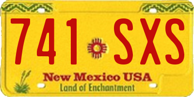 NM license plate 741SXS