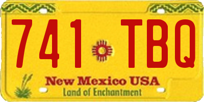 NM license plate 741TBQ