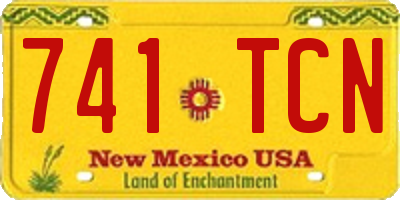 NM license plate 741TCN