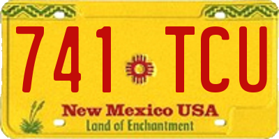 NM license plate 741TCU