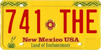 NM license plate 741THE