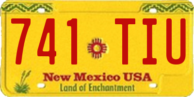 NM license plate 741TIU