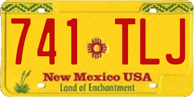 NM license plate 741TLJ
