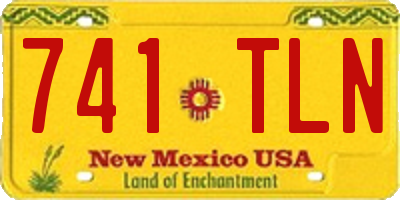 NM license plate 741TLN