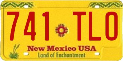 NM license plate 741TLO