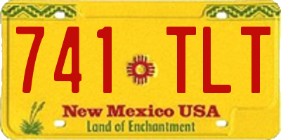 NM license plate 741TLT