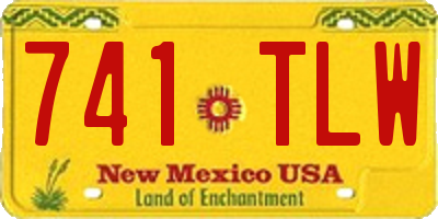NM license plate 741TLW