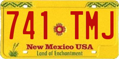 NM license plate 741TMJ