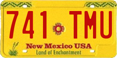 NM license plate 741TMU