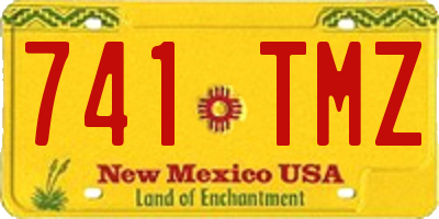 NM license plate 741TMZ