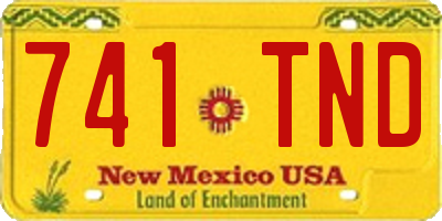 NM license plate 741TND