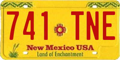 NM license plate 741TNE