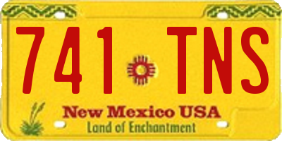 NM license plate 741TNS