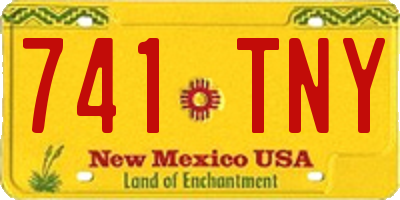 NM license plate 741TNY