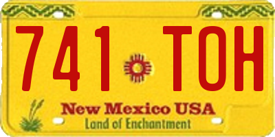 NM license plate 741TOH