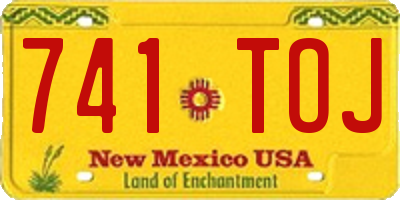 NM license plate 741TOJ