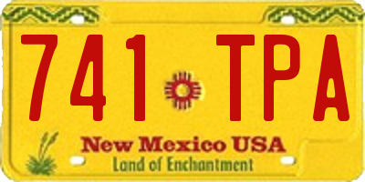 NM license plate 741TPA