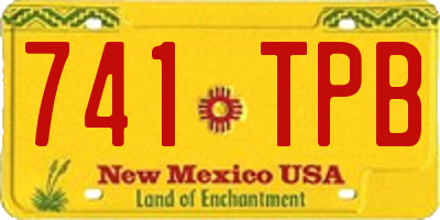 NM license plate 741TPB