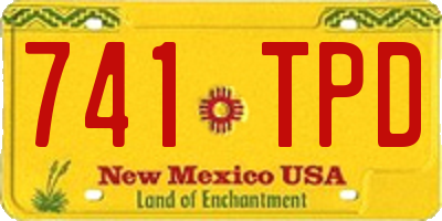 NM license plate 741TPD