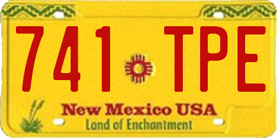 NM license plate 741TPE