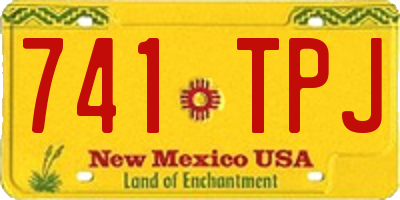 NM license plate 741TPJ