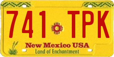 NM license plate 741TPK