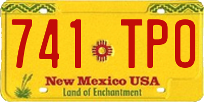NM license plate 741TPO