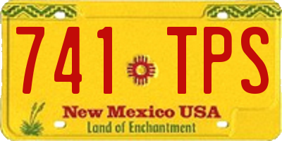 NM license plate 741TPS