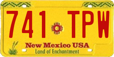 NM license plate 741TPW