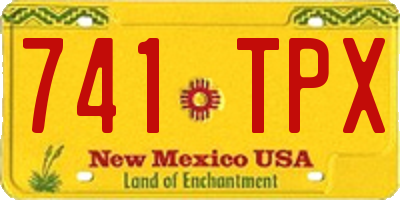 NM license plate 741TPX