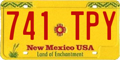 NM license plate 741TPY
