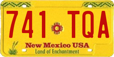 NM license plate 741TQA