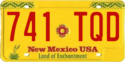 NM license plate 741TQD