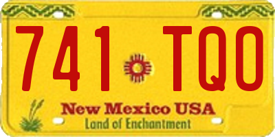 NM license plate 741TQO