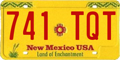 NM license plate 741TQT