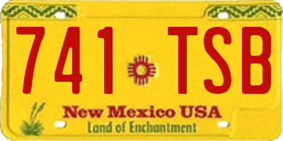 NM license plate 741TSB