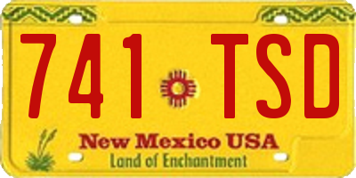 NM license plate 741TSD