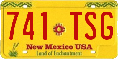 NM license plate 741TSG
