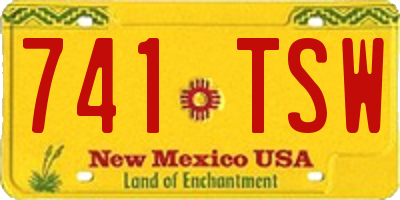 NM license plate 741TSW